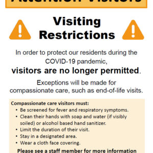 CA LA County visiting restrictions
